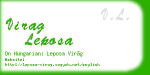virag leposa business card